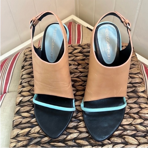 Rebecca Minkoff Barista Cipria Celadon Nubuck Heels - Picture 8 of 16